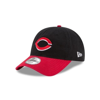 Black Cincinnati Reds Hat - New Era MLB Core Fit Alt 49FORTY Fitted Caps USA6302179